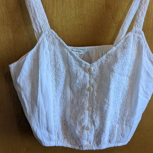 American Eagle Lace Cropped Tank S